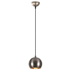 Lampa wisząca Kiento w kształcie kuli średnica 30 cm srebrna HOMEBOOK