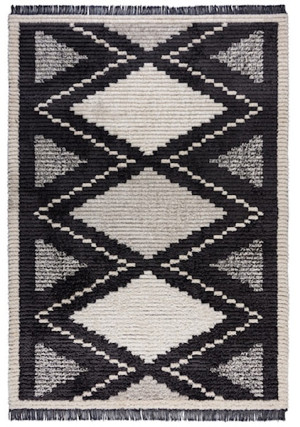 Dywan Zaid 160x230 cm czarno-biały Wyprzedaż
