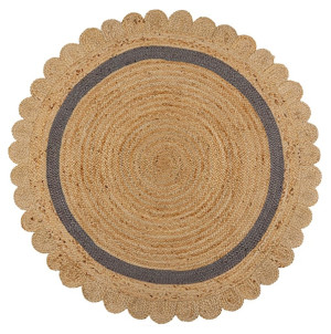 Dywan jutowy Grace ⌀160 cm brązowo-szary Wyprzedaż