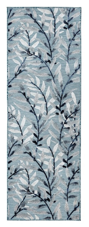 Chodnik zewnętrzny Willow 230x80 cm niebieski Wyprzedaż