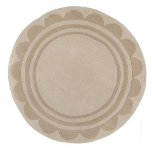 Dywan wełniany Lois ⌀120 cm beżowy Wyprzedaż