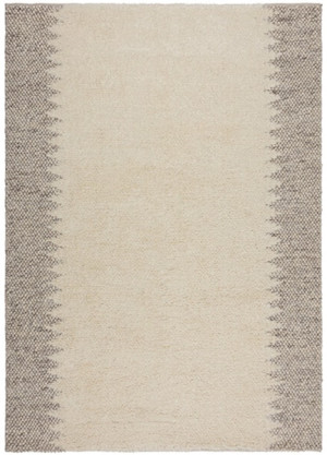 Dywan Minerals Border 120x170 cm z wełną kremowy Wyprzedaż