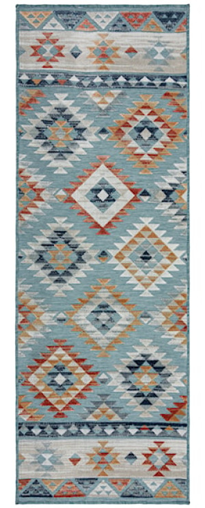 Chodnik zewnętrzny Avery 230x80 cm niebieski Wyprzedaż