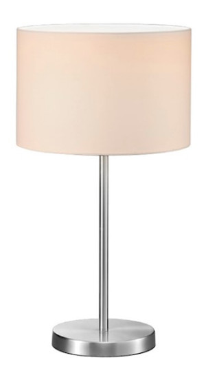 Lampa stołowa Hotel 55 cm biało-srebrna
