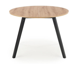 Stół rozkładany Swoozer 102-142x102 cm dąb artisan/czarny HOMEBOOK