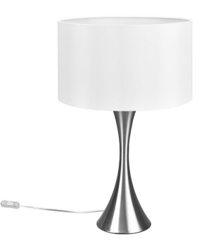 Lampa stołowa Sabia biało-srebrna Wyprzedaż