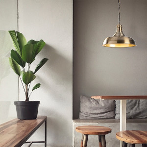 Lampa wisząca Helmude średnica klosza 32 cm złota Wyprzedaż