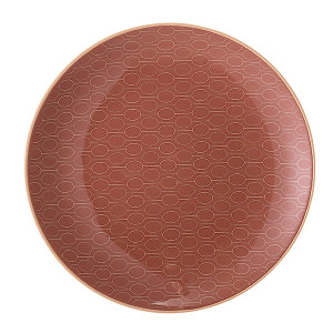 Talerz Wibke z kamionki pomarańczowy średnica 20 cm HOMEBOOK