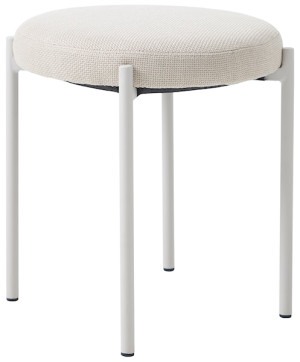 Taboret z tapicerowanym siedziskiem Pelican kremowy Wyprzedaż