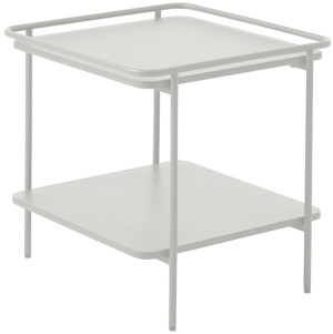 Stolik boczny Yuba 45x45 cm z półką kremowy