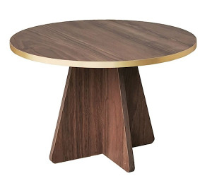 Stolik kawowy Kowtoni 60 cm orzech i złoto Wyprzedaż