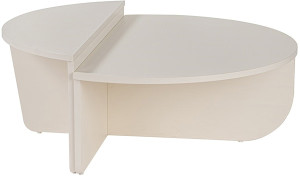 Stolik kawowy Hypnesse o nieregularnym kształcie kremowy Wyprzedaż