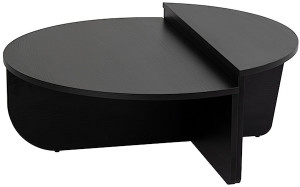 Stolik kawowy Hypnesse o nieregularnym kształcie dąb czarny Wyprzedaż