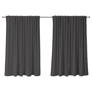 Zasłona do salonu Sylvanca w tkaninie WATER REPELLENT 140x270 cm antracyt HOMEBOOK