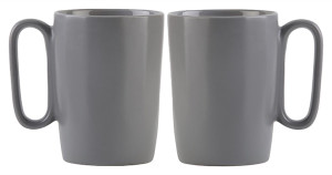 Zestaw 2 kubków Fuori 250 ml ceramiczne szare
