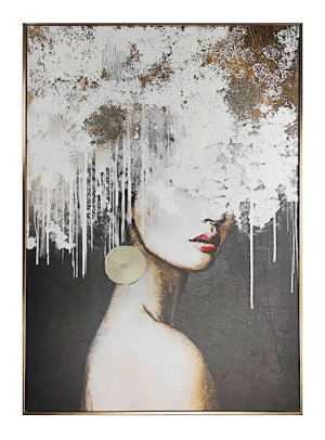 Obraz Mary 100x70 cm z ręcznie malowanymi elementami Wyprzedaż