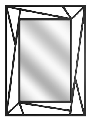 Lustro ścienne Marco 95x69 cm w czarnej ramie Wyprzedaż