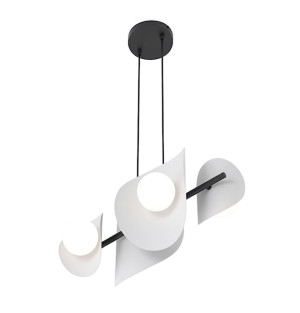 Lampa wisząca Elementi x4 ciepły szary