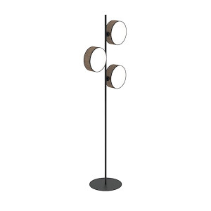 Lampa podłogowa Drumz czarno-brązowa Wyprzedaż
