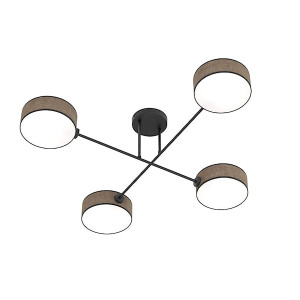 Lampa wisząca Maga x4 czarno-brązowa Wyprzedaż