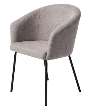 Krzesło tapicerowane Mummle jasnoszare HOMEBOOK