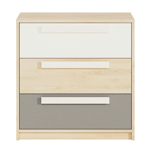 Komoda Madarro z trzema szufladami szary platyna HOMEBOOK