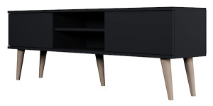 Szafka RTV Damally 160 cm czarna HOMEBOOK