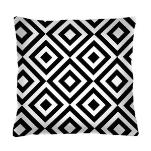 Poduszka dekoracyjna Diecca 40x40 cm czarno-biała HOMEBOOK