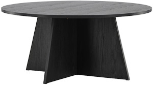 Stolik kawowy Quishly okrągły blat 100 cm czarny Wyprzedaż