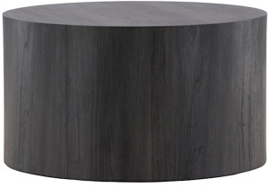 Stolik kawowy Dispect okrągły blat 80 cm dąb czarny Wyprzedaż