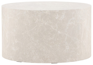 Stolik kawowy Dispect okrągły blat 80 cm beżowy Wyprzedaż