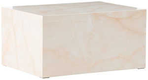 Stolik kawowy Dispect 80x60 cm jasnobeżowy Wyprzedaż