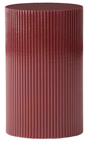 Stolik boczny Lenox okrągły 31 cm bordowy