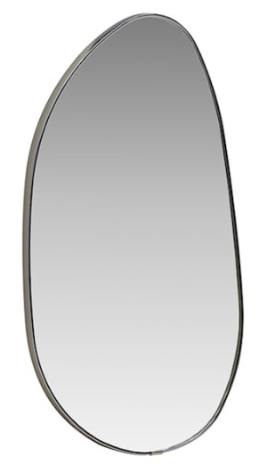 Lustro ścienne Borgholm 55x30 cm w srebrnej ramie Wyprzedaż