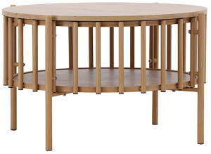 Stolik kawowy Rubbo okrągły 80 cm jasne drewno Wyprzedaż