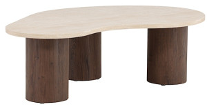 Stolik kawowy Megg 130 cm trawertyn/mokka