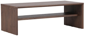 Stolik kawowy Lorren 100x50 cm mokka z półką