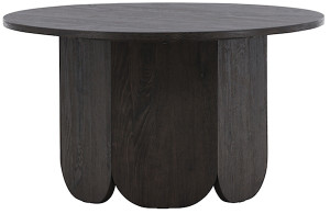 Stolik kawowy Veyla okrągły 80 cm dąb czarny Wyprzedaż