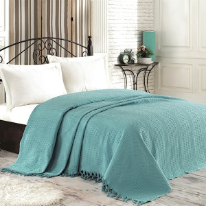 Narzuta Singiel 220x240 cm morska HOMEBOOK