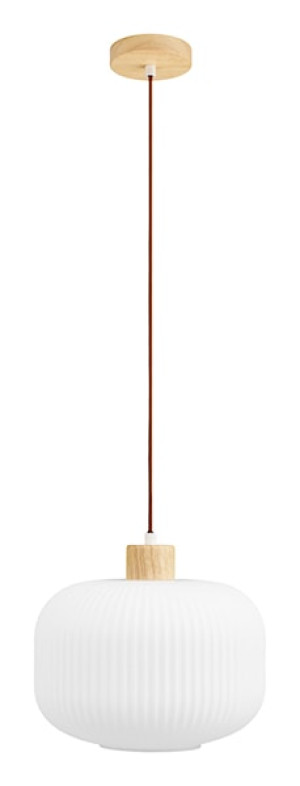 Lampa wisząca Argalo 30 cm biało-brązowa Wyprzedaż