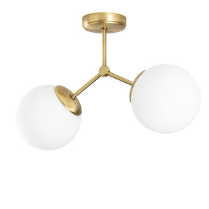 Lampa sufitowa Beid x2 złota HOMEBOOK