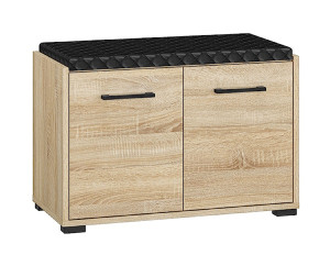 Szafka na buty dwudrzwiowa Mafro z siedziskiem 70 cm Sonoma jasna HOMEBOOK
