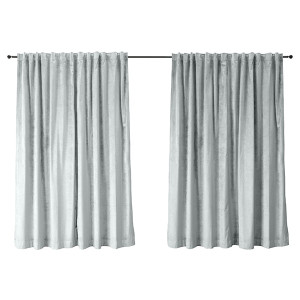 Zasłona do salonu Hydropiper 140x270 cm srebrna HOMEBOOK