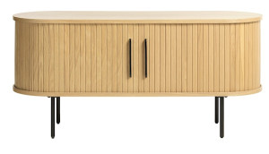 Szafka RTV Gativel 120 cm lamele dąb naturalny HOMEBOOK