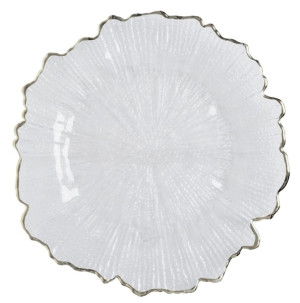 Podtalerz Cineggo 33 cm przezroczysty ze srebrnym rantem