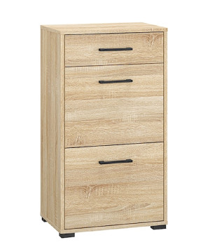 Szafka na buty Mafro z szufladą i dwoma schowkami 50 cm Sonoma jasna HOMEBOOK