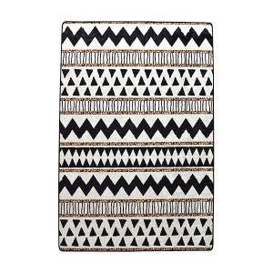 Dywan nowoczesny Rectanes 100x200 cm beżowo-czarny Wyprzedaż