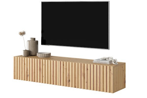 Szafka RTV Telire 140 cm dąb artisan lamele HOMEBOOK