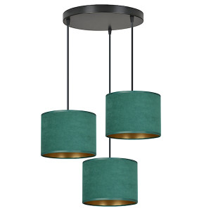Lampa wisząca Hellid x3 asymetryczna średnica 50 cm zielona HOMEBOOK