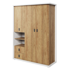 Szafa dwudrzwiowa Simi 150 cm z dwiema szufladami HOMEBOOK